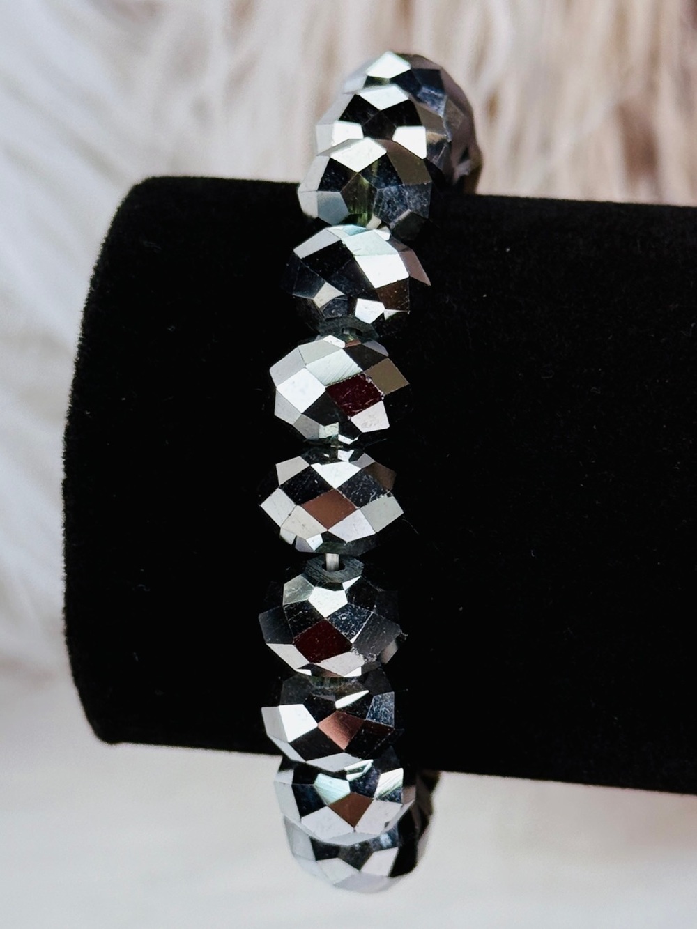 Gorgeous, reflective bling costume stretch bracelet